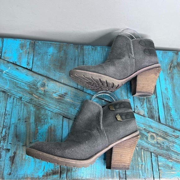 Kenneth Cole Reaction Leather Heeled Ankle Boots Size 10 - Picture 7 of 11